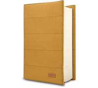 HANOI Collection® Funda para libros de lectura ajustable acolchada. Funda de libro acolchada grande. Funda libro, Cubierta para libros, Funda para tapa de libros (Amarillo, Pequeño)