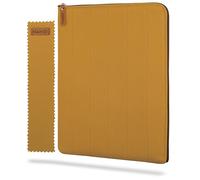 HANOI Collection® Lisboa™ Funda para libros de lectura con cremallera acolchada. Funda de libro acolchada grande. Funda libro grande. Funda protectora de libros de lectura (Amarillo, Grande)