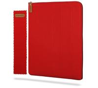 HANOI Collection® Lisboa™ Funda para libros de lectura con cremallera acolchada. Funda de libro acolchada grande. Funda libro grande. Funda protectora de libros de lectura (Rojo, Grande)