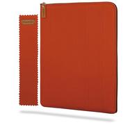 HANOI Collection® Lisboa™ Funda para libros de lectura con cremallera acolchada. Funda de libro acolchada grande. Funda libro grande. Funda protectora de libros de lectura (Naranja, Grande)