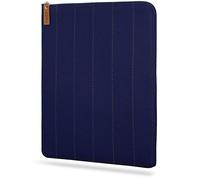 HANOI Collection® Lisboa™ Funda para libros de lectura con cremallera acolchada. Funda de libro acolchada grande. Funda libro grande. Funda protectora de libros de lectura (Azul Oscuro, Grande)