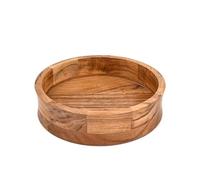 Hanol Rustic Wooden Salad & Snack Bowl | Serve Fruit, Pasta or Popcorn | Perfect for Parties, Family Cenners, Acción de Gracias, Christmas & Kitchen Counter Decor (12" X 12" X 2.5")