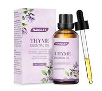 HANOLLY Aceite Esencial Tomillo 100ml, Aceites Esenciales Naturales para Difusor, Humidificador, Vela, Fabricación de Jabón, Aromaterapia Aceite de Tomillo para Piel, Masaje, Baño