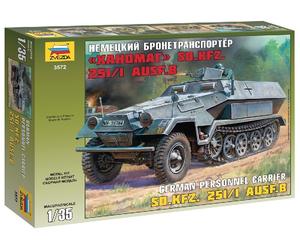 Hanomag Sd.Kfz.251/1 Ausf.B 1:35 Kit De Modelo De Plástico ZVEZDA