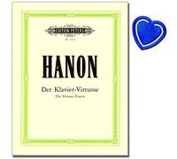 Hanon Charles Louis - Notas para piano, edición mejorada con ejercicios complementarios, una de las escuelas técnicas básicas para pianistas con pinza en forma de corazón