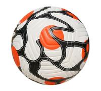 HanQZen Balón de fútbol n.º 5 (2025) - Balón juvenil unisex para entrenamiento y ocio aficionados al fútbol | Balón de carretera de alta calidad (blanco-negro-naranja)