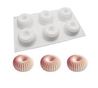 HanQZen Juego de moldes de silicona 3D de fresa y frambuesa, moldes flexibles para tartas de mousse, brownies, gelatina, helados y dulces (patrón de frutas) (forma de anillo) (blanco)