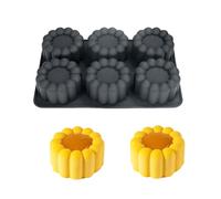 HanQZen Set de moldes de silicona 3D de fresa y frambuesa - Moldes flexibles de silicona para mousse, brownies, gelatina, helados y dulces (patrón de frutas) ((flor redonda)(negro))