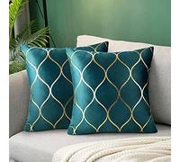 Hanrunsi Juego 2 Fundas Cojines Fundas de cojín Terciopelo Fundas de Almohada Decorativas con Cremallera Oculta para Sala Sofá Cama Hogar