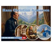 Hans Christian Andersen. Sein Leben, seine Werke (Wandkalender 2026 DIN A2 quer), CALVENDO Monatskalender: Ein inspirierender Kalender für alle, die Märchen lieben.