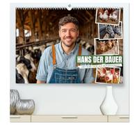Hans der Bauer und seine Tiere auf dem Bauernhof (hochwertiger Premium Wandkalender 2026 DIN A2 quer), Kunstdruck in Hochglanz: Bauernhof Tiere für ... ein Stück Natur und Landleben nach Hause