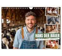 Hans der Bauer und seine Tiere auf dem Bauernhof (Wandkalender 2026 DIN A4 quer), CALVENDO Monatskalender: Bauernhof Tiere für Kinder und Tierfreunde ... ein Stück Natur und Landleben nach Hause