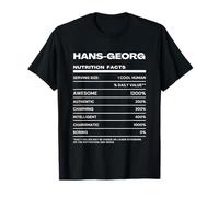 Hans-Georg Datos de Nutrición Nombre Gracioso Camiseta