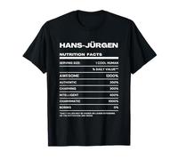 Hans-Jürgen Datos de Nutrición Nombre Gracioso Camiseta