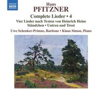 Hans Pfitzner Hans Pfitzner: Complete Lieder - Volume 4 (CD) (Importación USA)