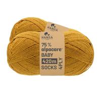 HANSA-FARM Alpacare HF114 HF114 - Juego de calcetines de alpaca para bebé, 75 % lavables, 224 g (2 x 112 g)