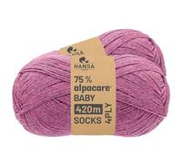 HANSA-FARM Alpacare HF197 - Juego de calcetines de alpaca para bebé, 75% lavables, 224 g (2 x 112 g)