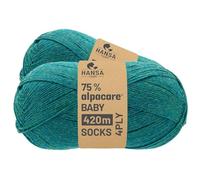 HANSA-FARM Alpacare HF266 HF266 - Juego de calcetines de alpaca para bebé, 75 % lavables, 224 g (2 x 112 g)