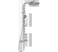 HANSA HANSAAURELIA Grifería para ducha efecto lluvia, 3 salidas, 4719910380, Color: Acero cepillado