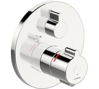 HANSA HANSAclinca Juego de seguridad + listo para usar para bañera y ducha, 2 consumidores, empotrado, cromo, 88629085