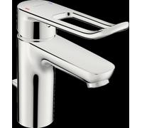 HANSA HANSAclinca mezclador de lavabo, 114 mm de proyección, con tirador, palanca 167 mm, cromo, 45012186