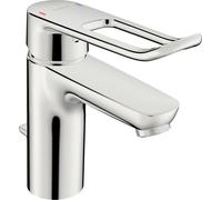 HANSA HANSAclinca mezclador de lavabo, 114 mm de saliente, con tirador, palanca 167 mm, cromo, 45012186