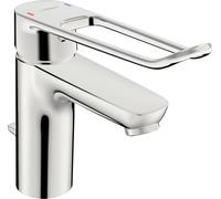HANSA HANSAclinca mezclador de lavabo, proyección 114 mm, palanca 209 mm, con barra de tracción, cromo, 45012185