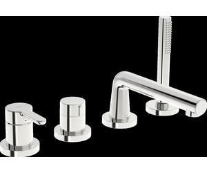 HANSA HANSADESIGNO Mezclador de baño Style, 4 agujeros, proyección de 190 mm, 53122063