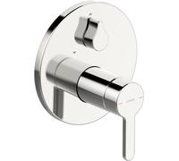 HANSA HANSADESIGNO Mezclador Style para bañera y ducha, empotrado, con válvula antirretorno, cromo, 81113563