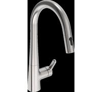 HANSA HANSADESIGNO Style Comfort grifo monomando de cocina, independiente, 231 mm de proyección, 5136228380, Color: Acero cepillado