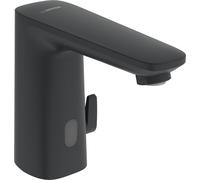 HANSA HANSAELECTRA Mezclador de seguridad para lavabo, con sensor, 230/9 V, Bluetooth, 117 mm de proyección, negro mate, 9210200933