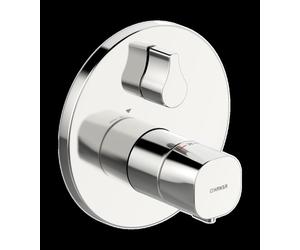 HANSA HANSALIVING Mezclador de bañera y ducha, conjunto listo para montar/termostato, redondo, sin dispositivo de seguridad, 81149552