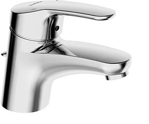 HANSA HANSAMIX XS Mezclador de lavabo, con desagüe automático, con freno de agua, proyección: 127mm, 01102283