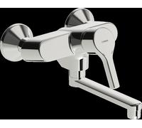 HANSA HANSAPALENO Mezclador de lavabo, de pared, 242 mm de proyección, cromado, 56382203