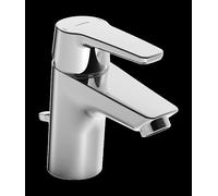 HANSA HANSAPOLO Mezclador monomando de lavabo, con juego de desagüe, conexión de tubo de cobre, proyección de 103 mm, 46530090, 51402193