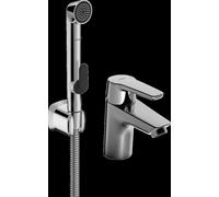 HANSA HANSAPOLO Mezclador monomando de lavabo, ducha funcional, sin juego de desagüe, proyección 103mm, 51462293