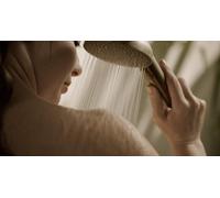 HANSA HANSAPRISMA Mezclador de ducha con conjunto de ducha, 770 mm, 3 chorros, 4813042181, Color: bronce cepillado