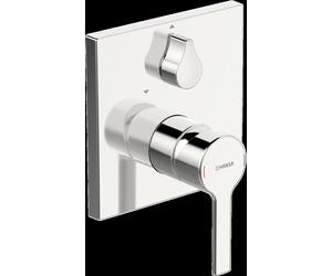 HANSA HANSARONDA armadura de bañera y ducha, conjunto listo para montar, oculto, rosa cuadrada, 83849583