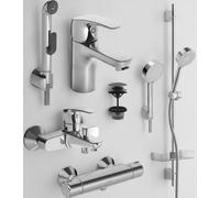 HANSA Paquete de grifería para baño HANSAPINTO 4553 DN15 Cromado, 45530080