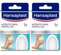 Hansaplast Apósito para ampollas grandes, ideal para ampollas en el talón, apósitos adhesivos, alivio inmediato del dolor y la presión, adhesión extrafuerte, impermeable, 5 unidades (Paquete de 2)