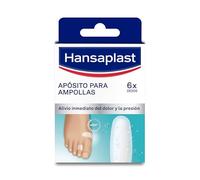 Hansaplast Apósito para ampollas pequeñas, ideal para dedos, tratamiento eficaz para las ampollas, apósitos adhesivos, alivio inmediato del dolor y la presión, adhesión extrafuerte, impermeable, 6 uds