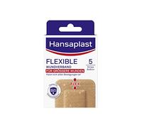 Hansaplast Apósitos flexibles (5 unidades) para heridas grandes, vendaje elástico ideal para articulaciones y zonas de mucho movimiento