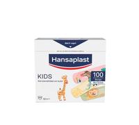 Hansaplast Apósitos para heridas infantiles I Apósitos impermeables, Delicados con la piel, Indoloros al retirar, De animales, 100 unidades