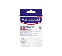 Hansaplast Apósitos Sensitive XL, apósitos para la protección de heridas medianas a grandes, parches hipoalergénicos y estériles sin látex, 1 paquete de 5 unidades de 6 x 7 cm