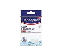 Hansaplast Aqua Protect XL Apósitos para heridas, Apósitos estériles e impermeables, Heridas grandes y postoperatorias, Bloquea 99% de bacterias, 5 apósitos, 6 x 7 cm
