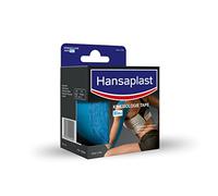 Hansaplast Cinta de kinesiología resistente al agua, deportiva, para aliviar el dolor muscular y promover la circulación sanguínea*, proporciona soporte a articulaciones y músculos, 1 rollo, color azul