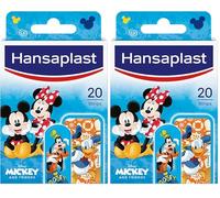 Hansaplast Disney Frozen II Apósitos para heridas, tiras infantiles, apósitos resistentes al agua, agradables para la piel, retirada indolora, con dibujos, 20 apósitos (Paquete de 2)