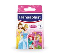 Hansaplast Disney Princesas Apósitos para heridas, tiras infantiles, apósitos resistentes al agua, agradables para la piel, retirada indolora, con dibujos, 20 apósitos