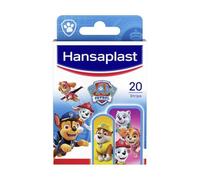 Hansaplast Patrulla Canina Apósitos infantiles para heridas, apósitos adhesivos resistentes al agua, agradables para la piel, indoloros al retirar, con dibujos - 20 unidades