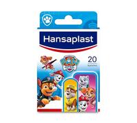 Hansaplast Patrulla Canina Apósitos infantiles para heridas, apósitos adhesivos resistentes al agua, agradables para la piel, indoloros al retirar, con dibujos - 20 unidades